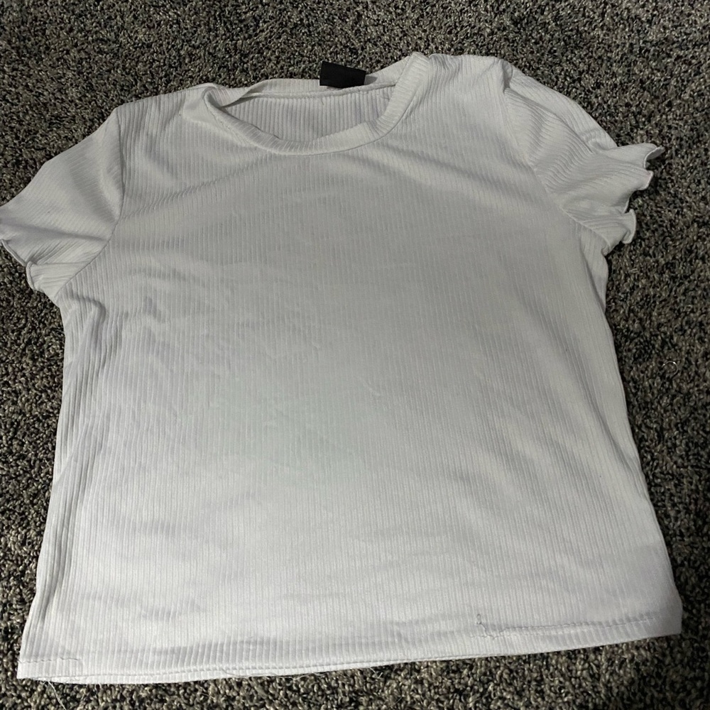 White crop top